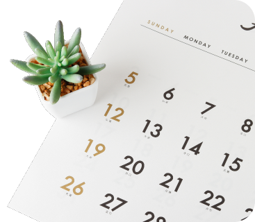 Monthly calendar image